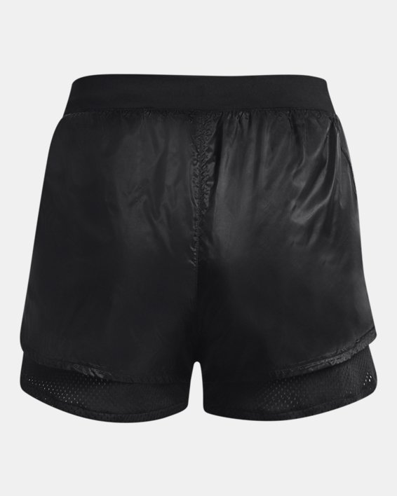 Shorts UA Woven Layered para Mujer, Black, pdpMainDesktop image number 9